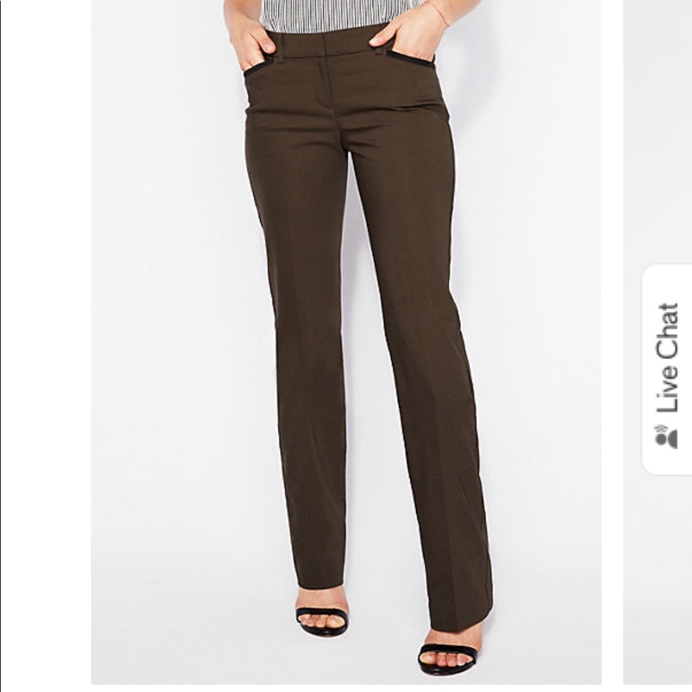 EXPRESS Olive Green Editor Pants